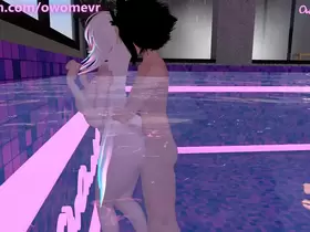Horny slut gets pounded in the swimming pool