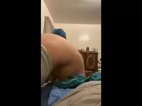 White girl gets her ass ate and pounded out from behind