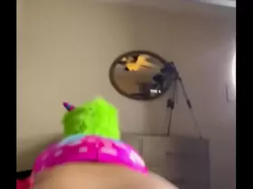 Zoey Foxx bouncing on my huge dick in boyfriends room