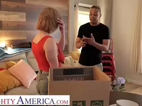 Naughty America - Donny loves big tits and his girlfriend's friend, Gracie Gates, has a nice big pair he can't keep his eyes off