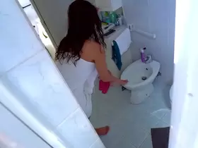 catches Stepson spying on her masturbating naked