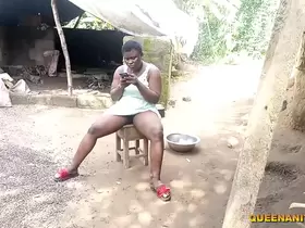 While Sitting At My step Grandma's Backyard Chatting With My Boyfriend To Come Me Not Knowing I Was Sitting Naked One Of The Village Local Public Pussy Champion Was Watching My Local Pussy Then He Deceived And Fucked Me