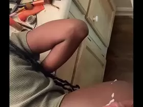Fucking lil hood hoe in bathroom