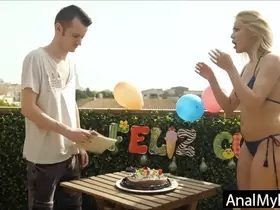 stepson gets birthday anal surprise from Stepmother
