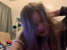 Cute lesbian bestfriend  comes into my room to suck me off