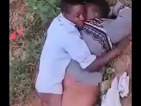Old couple fucking outdoor in South Africa